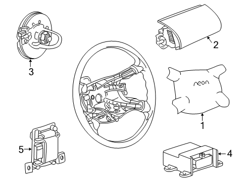 2001 Dodge Neon Air Bag Components Side Impact Left Module Diagram for 5293231AF