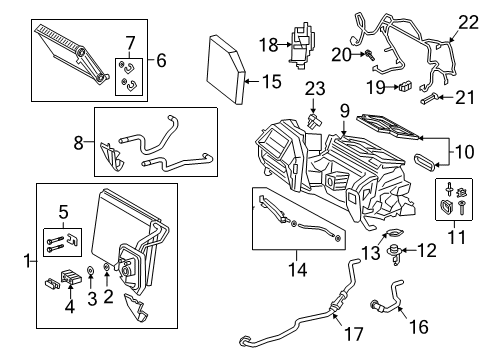 2021 BMW Z4 Blower Motor & Fan Installation Kit, Heat Exchanger Diagram for 64119382895