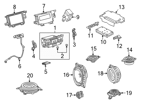 2014 Lexus ES300h A/C & Heater Control Units Cover Sub-Assembly, Navigation Diagram for 86804-33860