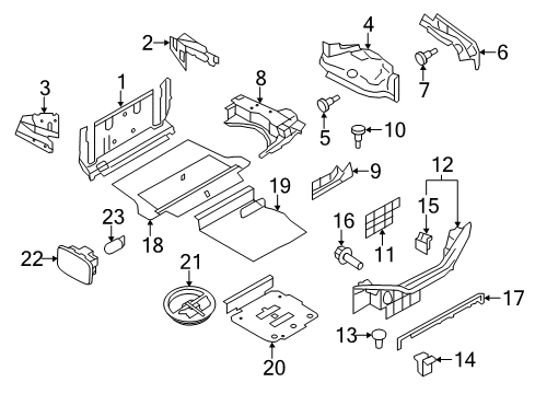 2012 Infiniti G37 Bulbs Bulb Diagram for 26261-89962