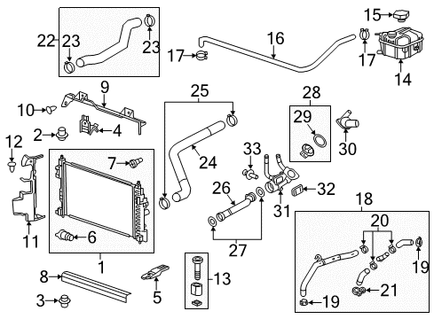 2014 Chevrolet Malibu Powertrain Control Mount Stud Diagram for 55702491