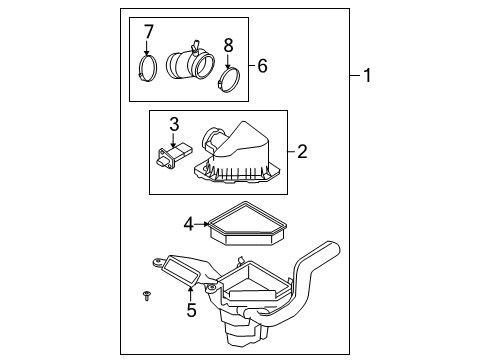 2008 Ford Focus Filters Upper Cover Diagram for 8S4Z-9661-A