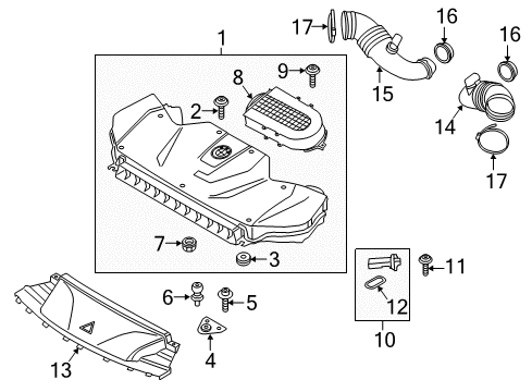 2015 BMW X6 Powertrain Control Screw Diagram for 11617533331