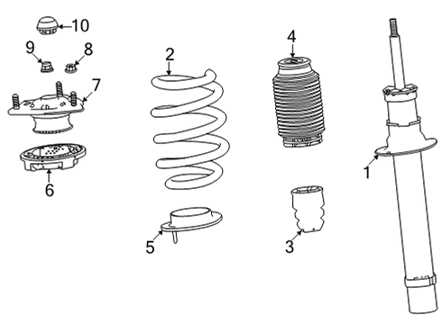 2022 Acura MDX Shocks & Components - Front RUBBER, SPG (LOWER) Diagram for 51685-TYA-A00