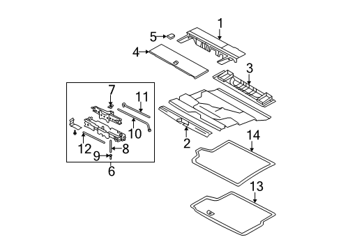 2003 Ford Expedition Interior Trim - Rear Body Handle Diagram for 3L1Z-78116A76-AAA