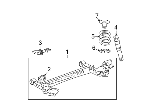 2008 Chevrolet HHR Rear Suspension Rear Spring Diagram for 15938616