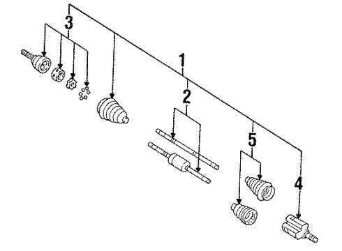 1990 Chevrolet Lumina Axle Shaft - Front Front Wheel Drive Axle SHAFT KIT Diagram for 26008319