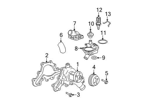 2006 Mercury Mountaineer Powertrain Control Pulley Screw Diagram for -N605784-S437