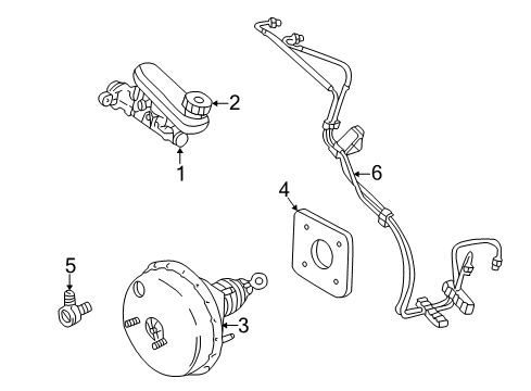 2004 Chrysler 300M Hydraulic System Line-Brake Lines Diagram for 4779256AB