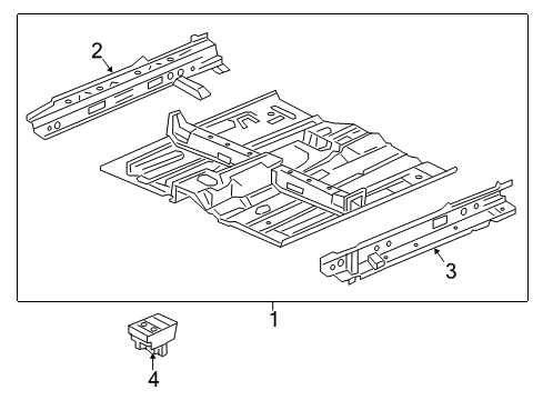 2019 Acura ILX Floor & Sill Sill, Left Front Inside Diagram for 65190-TV9-A00ZZ