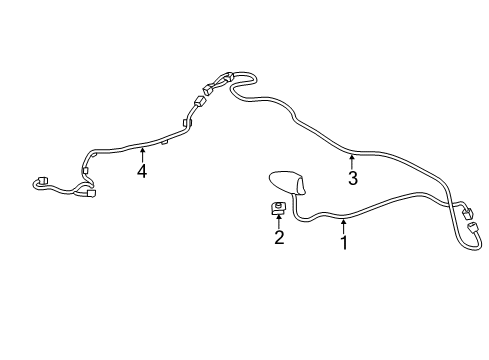 2019 Toyota Tacoma Antenna & Radio Antenna Cable Diagram for 86101-04040