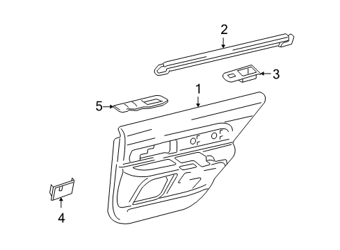 2005 Ford Freestyle Switches Handle, Inside Diagram for 5F9Z-74266A24-AAA