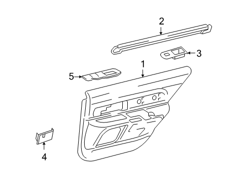 2005 Ford Freestyle Switches Handle, Inside Diagram for 5F9Z-74266A24-AAB