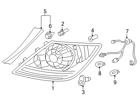 2006 Acura RL Bulbs Wire Diagram for 33503-SJA-A01