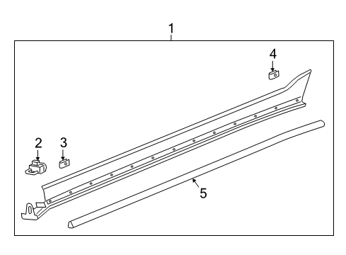 2019 GMC Terrain Exterior Trim - Pillars, Rocker & Floor Weatherstrip Diagram for 84160201