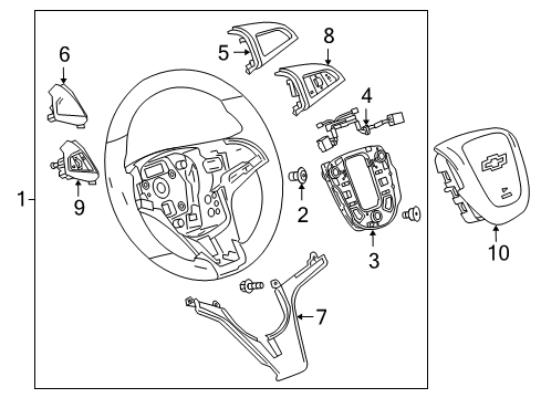 2011 Chevrolet Cruze Steering Column & Wheel, Steering Gear & Linkage Harness Diagram for 13297403