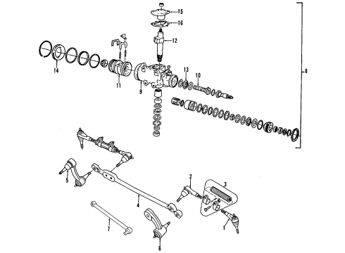 1993 GMC G3500 P/S Pump & Hoses, Steering Gear & Linkage Arm Kit, Steering Linkage Idler Diagram for 26019775