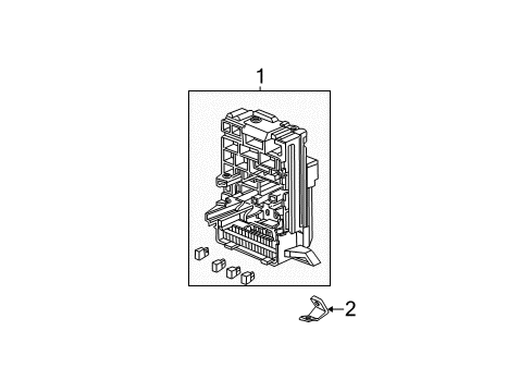 2004 Honda CR-V Electrical Components Bracket, Fuse Box (Lower) Diagram for 38203-S9A-A00