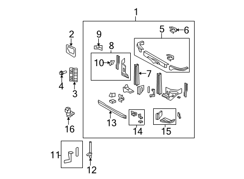 2007 Toyota Tundra Automatic Temperature Controls Lock Support Diagram for 53209-0C060