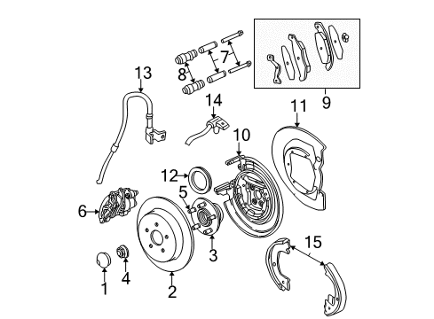 2006 Chrysler PT Cruiser Rear Brakes Shield-Brake Diagram for 4728111