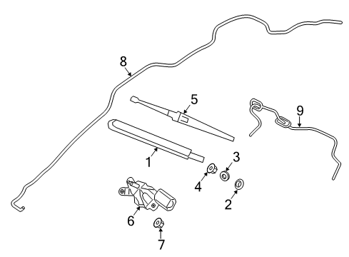 2017 Ford C-Max Wiper & Washer Components Washer Hose Diagram for DM5Z-17408-C