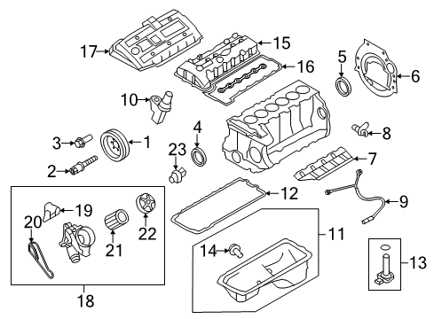 2013 BMW 128i Powertrain Control Screw Plug Diagram for 11137553918