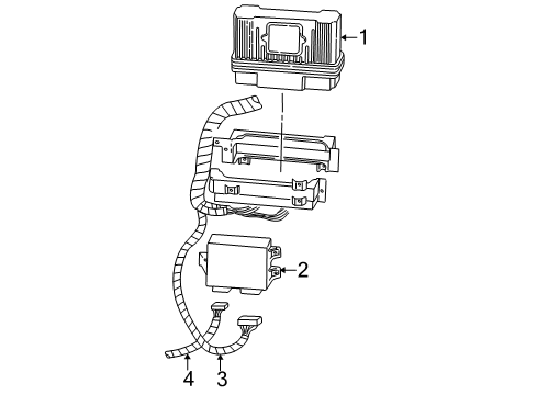 1998 Chevrolet Corvette Cruise Control System Module Asm, Throttle Actuator Control(Remanufacture ) Diagram for 19245405