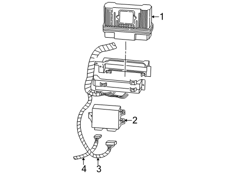 1998 Chevrolet Corvette Cruise Control System Connector Diagram for 88987977