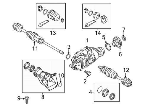 2022 BMW M240i xDrive Carrier & Front Axles EXCHANGE OUTPUT SHAFT LEFT F Diagram for 31609454247