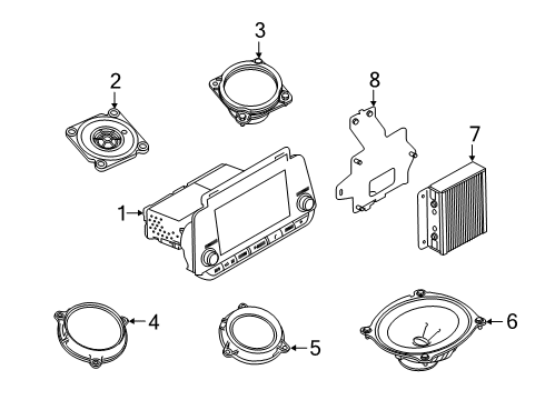 2019 Nissan Altima Sound System Bracket Amp Diagram for 28070-6CA0A