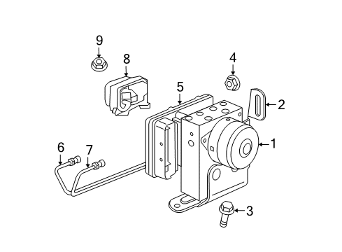 2010 Jeep Grand Cherokee Stability Control Screw-HEXAGON Head Diagram for 5191002AA