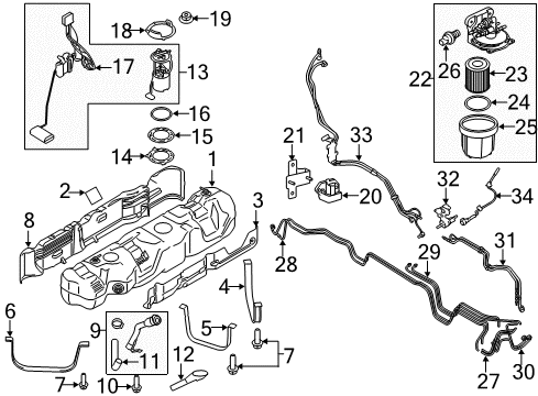 2019 Ford Transit-250 Fuel Injection Pressure Sensor Diagram for BL3Z-9F972-B