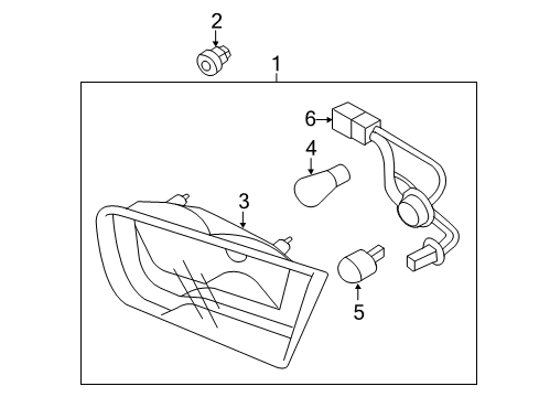 2010 Kia Forte Koup Tail Lamps Lamp Assembly-Rear Combination Inside Diagram for 924041M510