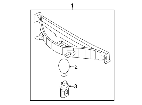 2021 Hyundai Accent Bulbs Lamp Assembly-High Mounted Stop Diagram for 92700-J0000