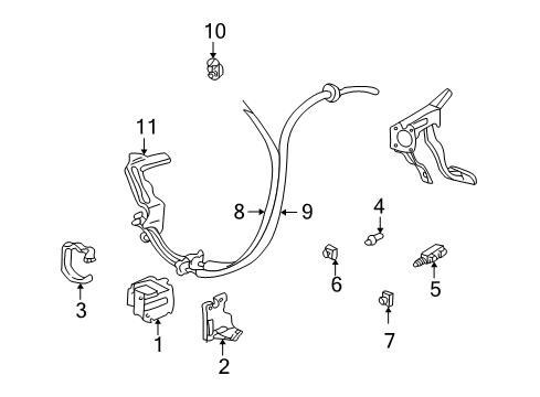 2001 Pontiac Grand Am Switches Switch Retainer Diagram for 10418918