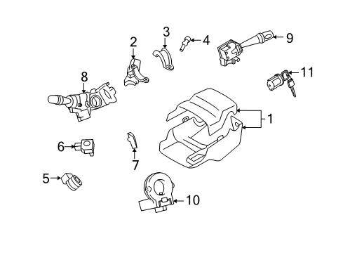 2013 Scion xD Switches Bracket Diagram for 45280-22520