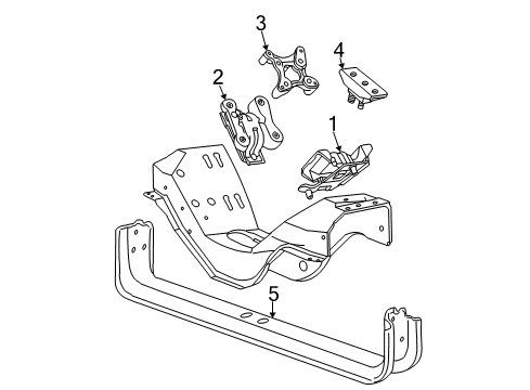 2006 Ford F-250 Super Duty Engine & Trans Mounting Mount Bracket Diagram for F81Z-6030-CA