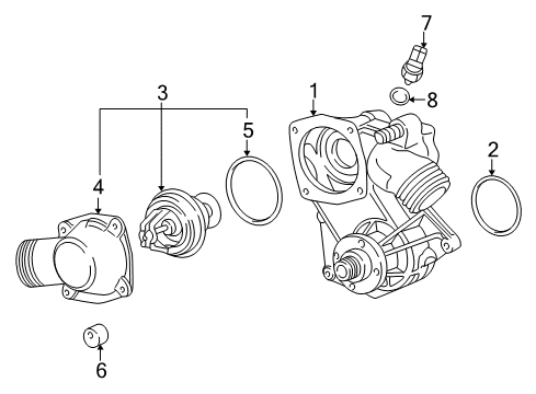 1995 BMW 750iL Cooling System Cover Diagram for 11531710493