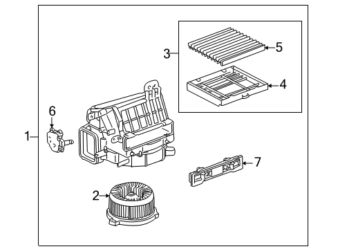 2001 Lexus IS300 Blower Motor & Fan Damp Servo Sub-Assembly Diagram for 87106-30410