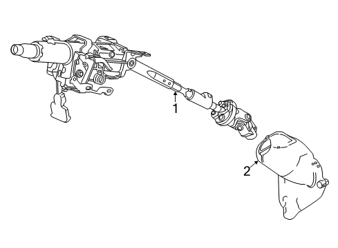 2017 Honda Accord Steering Column Assembly Column Assembly, Steering Diagram for 53200-T2A-A22