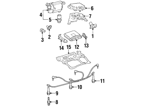 2000 Lexus SC300 Powertrain Control Sensor, Oxygen Diagram for 89465-14220