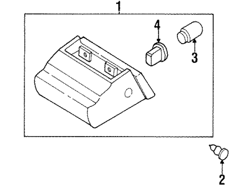 1998 Kia Sportage Bulbs Socket Diagram for MBW0A51584A