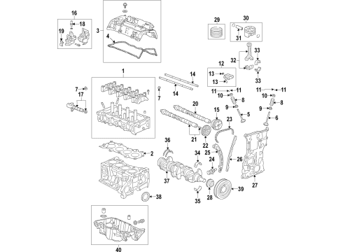 2016 Honda Fit Engine Parts, Mounts, Cylinder Head & Valves, Camshaft & Timing, Oil Pan, Oil Pump, Crankshaft & Bearings, Pistons, Rings & Bearings, Variable Valve Timing Ring Set, Piston (Over Size) (0.25) (Tpr) Diagram for 13021-5R7-A01