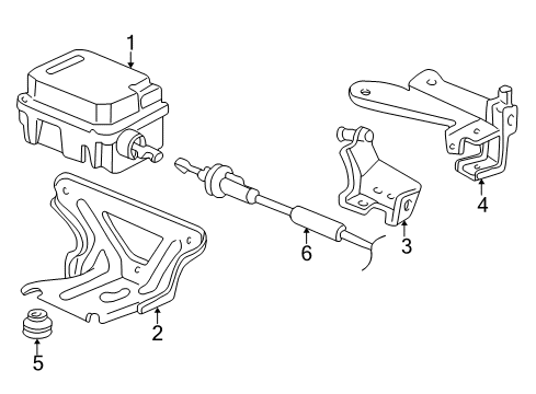 2005 Honda Civic Cruise Control System Bracket A, Actuator Diagram for 36635-PLR-A00