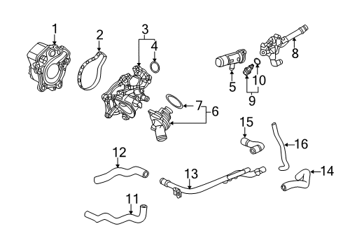 2021 Honda Clarity Powertrain Control Cover Assembly, Thermo Diagram for 19310-5P6-004