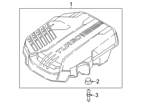 2020 Kia Stinger Engine Appearance Cover Upper Engine Cover Assembly Diagram for 292403L220