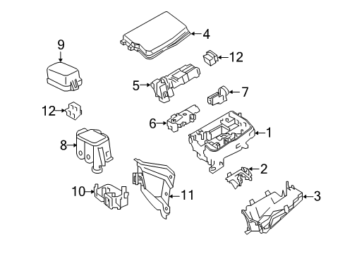 2017 Toyota Corolla iM Fuse & Relay Fuse Holder Diagram for 82631-12060