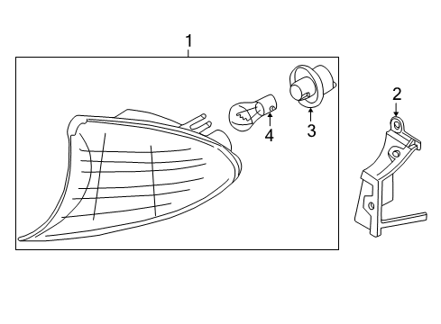 2003 BMW 330i Front Lamps - Signal Lamps Bulb Socket, Turn Indicator, Yellow Diagram for 63136914121