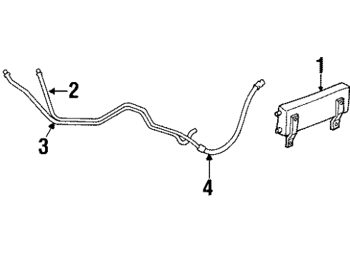 1997 Jeep Cherokee Trans Oil Cooler Tube And Hose Return Diagram for 52118569