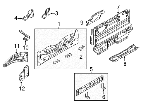 2011 Nissan Murano Rear Body Panel-Rear Seat Back, Front Diagram for 794A2-1GR0A